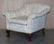 Antique Victorian Chinoiserie Upholstery Sofa & Armchair Suite with Claw & Ball Feet, Set of 3 3