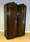 rt Deco Walnut Brown Double Wardrobe on Wheels from C.W.S, Image 3