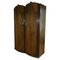 rt Deco Walnut Brown Double Wardrobe on Wheels from C.W.S 1