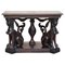 Egyptian Revival Heavily Carved Console Table with Twin Sphinx Pillars 1