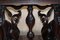 Egyptian Revival Heavily Carved Console Table with Twin Sphinx Pillars 9