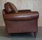 Large Heritage Brown Leather Mortimer Sofa from Laura Ashley 18