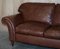 Large Heritage Brown Leather Mortimer Sofa from Laura Ashley 3