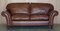 Large Heritage Brown Leather Mortimer Sofa from Laura Ashley, Image 2