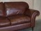 Large Heritage Brown Leather Mortimer Sofa from Laura Ashley 4