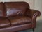 Large Heritage Brown Leather Mortimer Sofa from Laura Ashley, Image 4