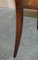 Lámpara de mesa victoriana de caoba curvada con un cajón y superficie de cuero marrón, Imagen 5
