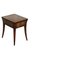 Lámpara de mesa victoriana de caoba curvada con un cajón y superficie de cuero marrón, Imagen 1