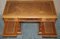 Light Walnut Twin Pedestal Partner Desk with Two Butlers Serving Trays 15