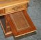 Light Walnut Twin Pedestal Partner Desk with Two Butlers Serving Trays 17