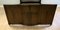 Art Deco Walnut Brown Double Frame Bed on Wheels from C.W.S 3