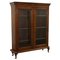 Brown Mahogany Bookcase Two Doors & Adjustable Shelves on Cabriole Legs 1