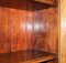 Brown Mahogany Bookcase Two Doors & Adjustable Shelves on Cabriole Legs 6