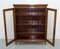 Brown Mahogany Bookcase Two Doors & Adjustable Shelves on Cabriole Legs 5