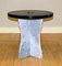 Marble Low Occasional Circular Black Top Table & Roman Head Crest 5