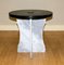 Marble Low Occasional Circular Black Top Table & Roman Head Crest, Image 6