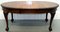 Mahogany Extending Dining Table One Leaf Cabriole Legs with Claw & Ball Feet 2