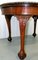 Mahogany Extending Dining Table One Leaf Cabriole Legs with Claw & Ball Feet 8