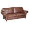 Large Heritage Brown Leather Mortimer Sofa from Laura Ashley 1