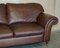 Large Heritage Brown Leather Mortimer Sofa from Laura Ashley, Image 4