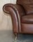 Large Heritage Brown Leather Mortimer Sofa from Laura Ashley 7