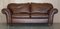 Large Heritage Brown Leather Mortimer Sofa from Laura Ashley, Image 2