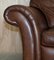 Large Heritage Brown Leather Mortimer Sofa from Laura Ashley, Image 8