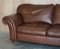 Large Heritage Brown Leather Mortimer Sofa from Laura Ashley 3
