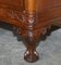 Antique Flamed Mahogany Serpentine Fronted Claw & Ball Feet Chest of Drawers 8