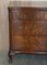 Antique Flamed Mahogany Serpentine Fronted Claw & Ball Feet Chest of Drawers 4