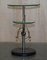 Mid-Century Modern Atomic Space Age Chrome Glass & Marble Side End Lamp Table, Image 3