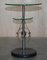 Mid-Century Modern Atomic Space Age Chrome Glass & Marble Side End Lamp Table 13