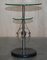 Mid-Century Modern Atomic Space Age Chrome Glass & Marble Side End Lamp Table, Image 13
