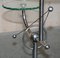 Mid-Century Modern Atomic Space Age Chrome Glass & Marble Side End Lamp Table 14