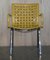 Vintage Italian Leather Woven Net Dining Chairs & Table by Giancarlo Vegni for Fasem, Set of 5, Image 11