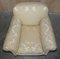 Victorian Damask Upholstery Sofa & Armchair Club Suite with Turned Bun Feet, Set of 3 13