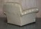 Victorian Damask Upholstery Sofa & Armchair Club Suite with Turned Bun Feet, Set of 3, Image 9