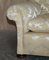 Victorian Damask Upholstery Sofa & Armchair Club Suite with Turned Bun Feet, Set of 3 18
