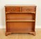 Vintage Yew Wood Open Library Bookcase Cabinet 4