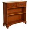 Vintage Yew Wood Open Library Bookcase Cabinet 1