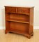 Vintage Yew Wood Open Library Bookcase Cabinet 3