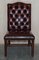 Vintage Ochsenblut Chesterfield Gainsborough Beistellstühle aus Leder, 2er Set 14