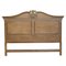 Limed Oak Headboard with Prince Charles Fleur De Lis Feathers 1