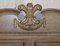 Limed Oak Headboard with Prince Charles Fleur De Lis Feathers, Image 2
