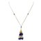 Blue Lapis 18k Yellow Gold Pendant Necklace 1