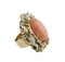 Diamonds Rubies Emeralds Blue and Yellow Sapphires Coral Rose Gold Silver Ring 3