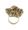 Diamonds Rubies Emeralds Blue and Yellow Sapphires Coral Rose Gold Silver Ring 4