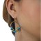 Matrix Gold Hoop Earrings with Turquoise, Set of 2 4