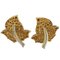 Handcrafted Gold Earrings with Topaz and Diamond 1