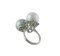 Handcrafted Contrariè Ring in White Gold with White Diamonds White Pearl and Grey Pearl 4